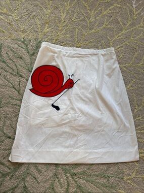 Vintage 60s snail golf skirt M